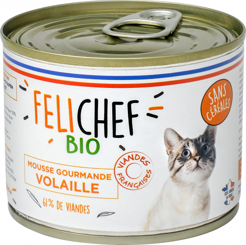 Avis Sur Felichef Bio Patee Bio Sans Cereales En Mousse Pour Chat Adulte 2 Saveurs Au Choix